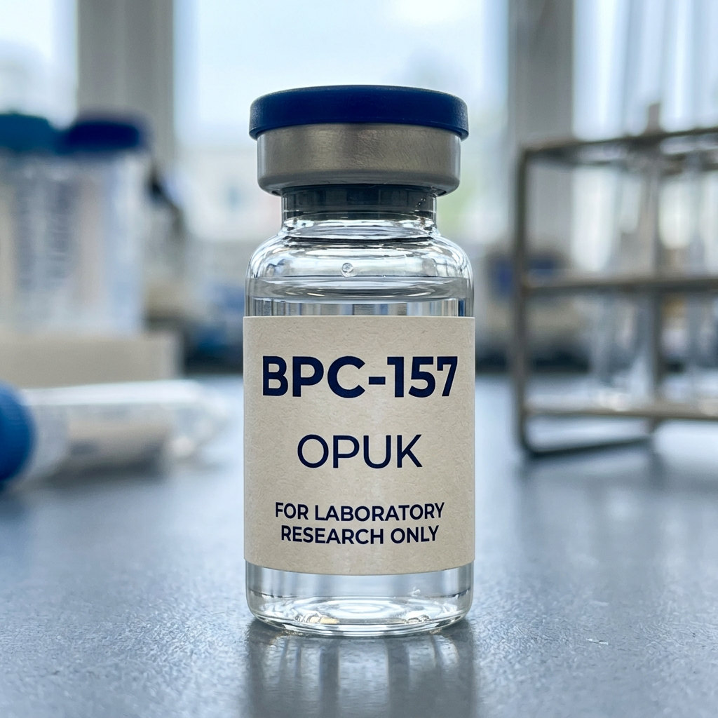 Representative BPC-157 vial label detail