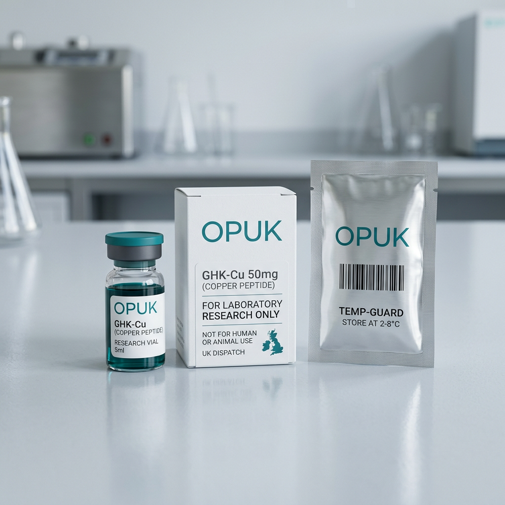 Representative GHK-Cu protective packaging